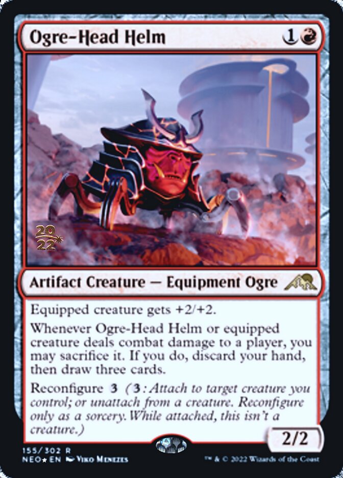 Ogre-Head Helm [Kamigawa: Neon Dynasty Prerelease Promos] | Galactic Gamez