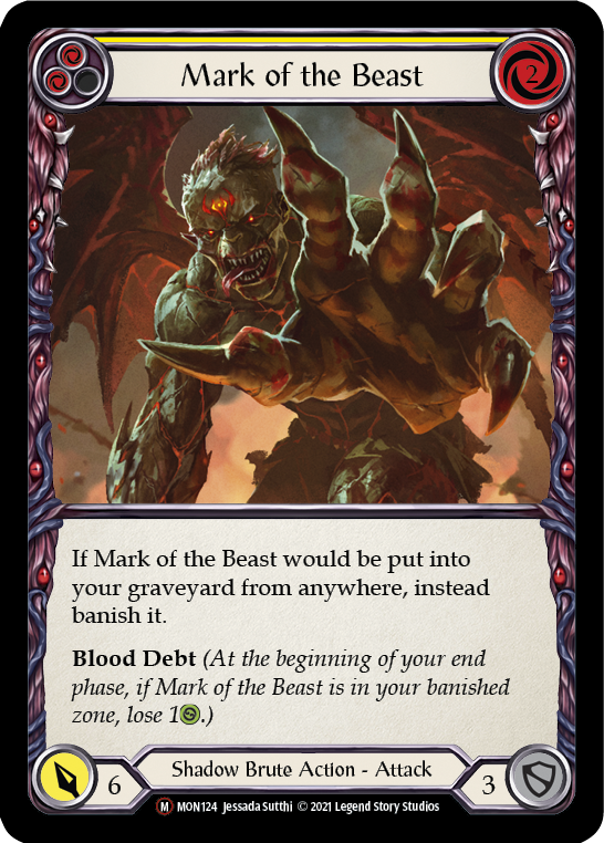 Mark of the Beast (Rainbow Foil) [U-MON124-RF] Unlimited Edition Rainbow Foil | Galactic Gamez