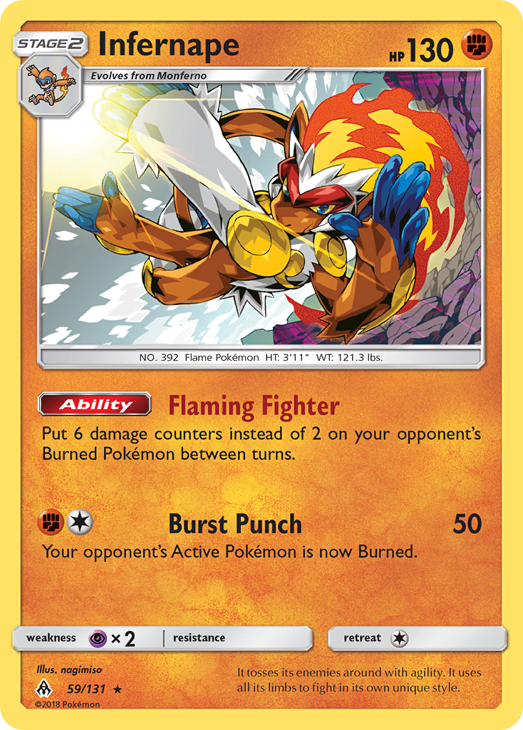 Infernape (59/131) [Sun & Moon: Forbidden Light] | Galactic Gamez