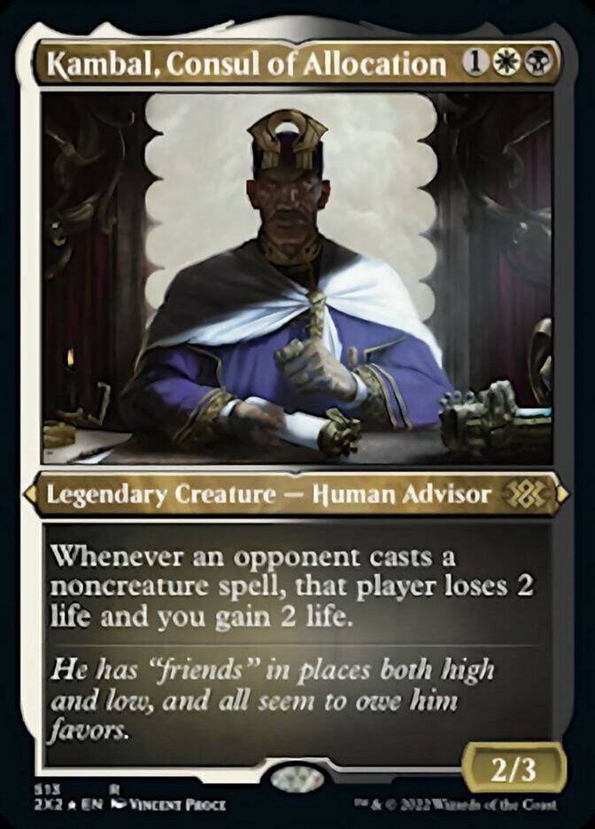 Kambal, Consul of Allocation (Foil Etched) [Double Masters 2022] | Galactic Gamez