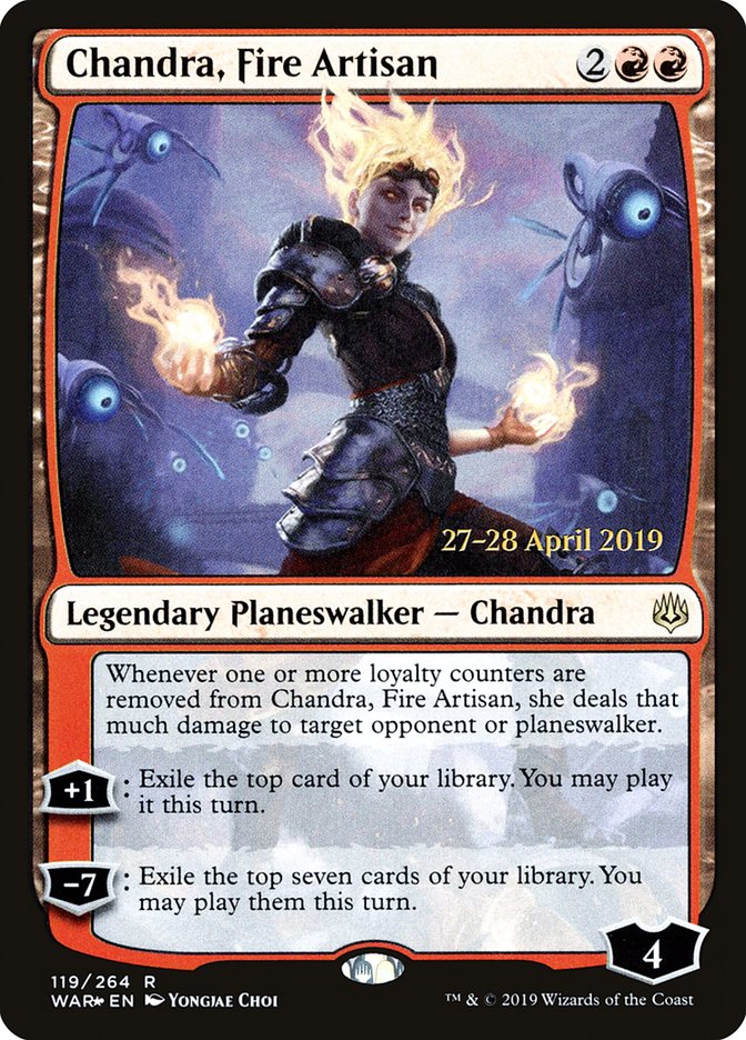 Chandra, Fire Artisan  [War of the Spark Prerelease Promos] | Galactic Gamez