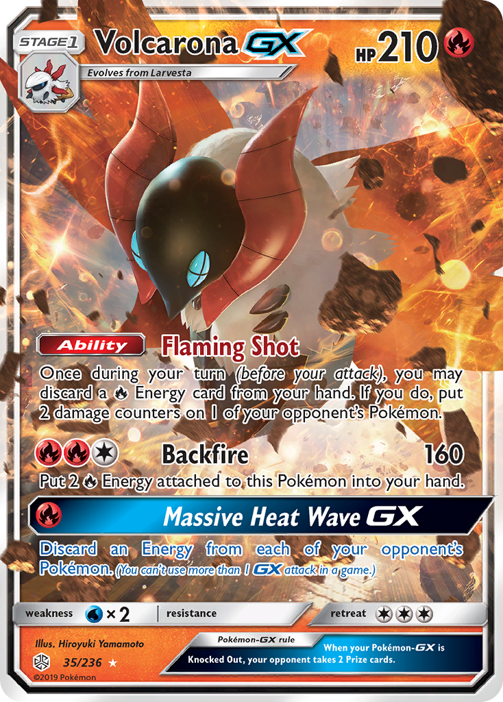 Volcarona GX (35/236) [Sun & Moon: Cosmic Eclipse] | Galactic Gamez