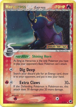 Heracross (3/101) (Delta Species) (Stamped) [EX: Dragon Frontiers] | Galactic Gamez