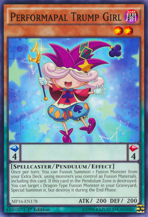 Performapal Trump Girl [MP16-EN178] Common | Galactic Gamez