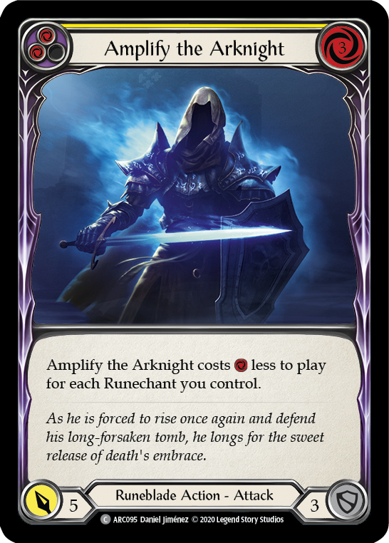 Amplify the Arknight (Yellow) [ARC095] Unlimited Edition Rainbow Foil | Galactic Gamez