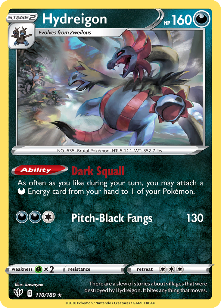 Hydreigon (110/189) [Sword & Shield: Darkness Ablaze] | Galactic Gamez