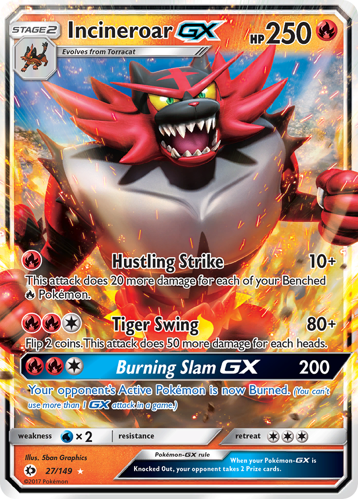 Incineroar GX (27/149) (Jumbo Card) [Sun & Moon: Base Set] | Galactic Gamez