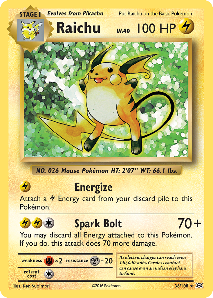 Raichu (36/108) [XY: Evolutions] | Galactic Gamez