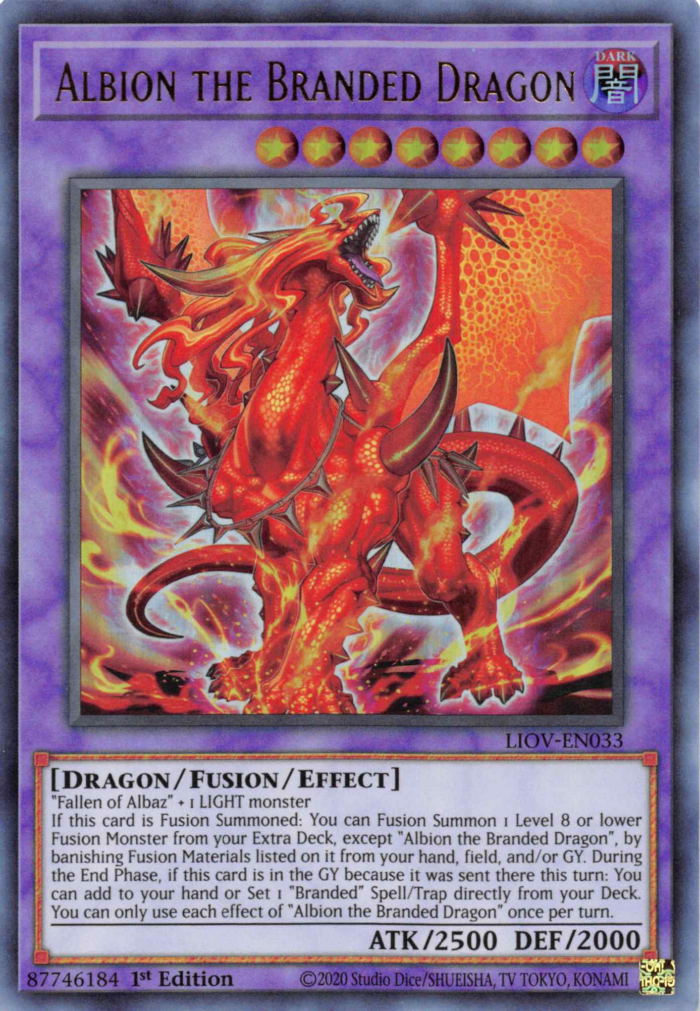 Albion the Branded Dragon [LIOV-EN033] Ultra Rare | Galactic Gamez