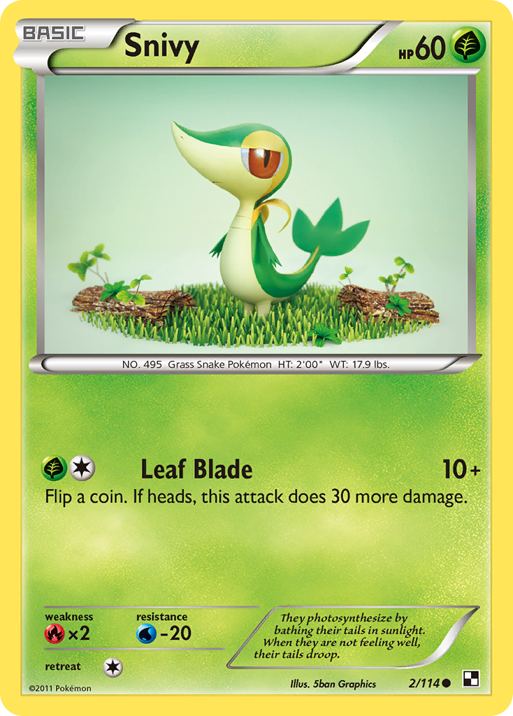 Snivy (2/114) [Black & White: Base Set] | Galactic Gamez