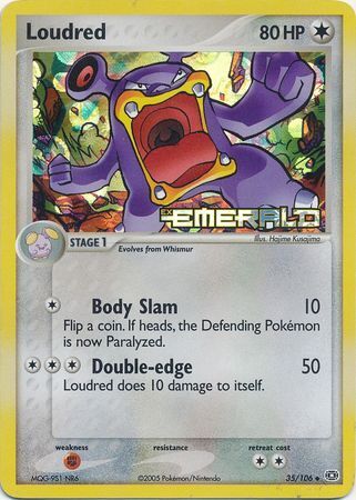 Loudred (35/106) (Stamped) [EX: Emerald] | Galactic Gamez