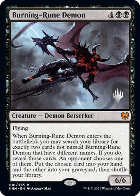 Burning-Rune Demon [Kaldheim Promo Pack] | Galactic Gamez