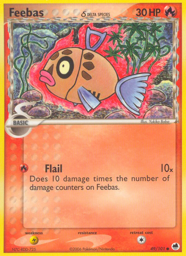 Feebas (49/101) (Delta Species) [EX: Dragon Frontiers] | Galactic Gamez