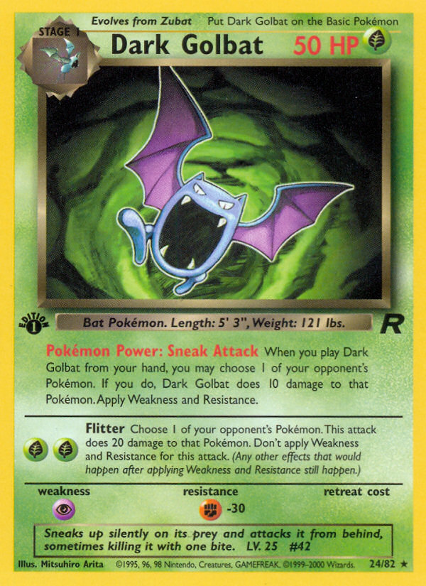 Dark Golbat (24/82) [Team Rocket 1st Edition] | Galactic Gamez