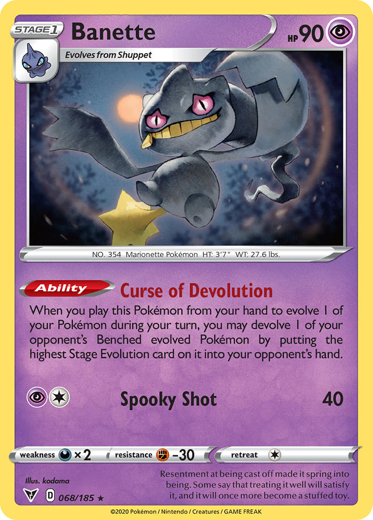 Banette (068/185) [Sword & Shield: Vivid Voltage] | Galactic Gamez