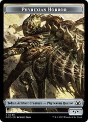 Phyrexian Golem // Phyrexian Horror Double-Sided Token [March of the Machine Commander Tokens] | Galactic Gamez