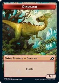 Dinosaur // Human Soldier (003) Double-sided Token [Ikoria: Lair of Behemoths Tokens] | Galactic Gamez