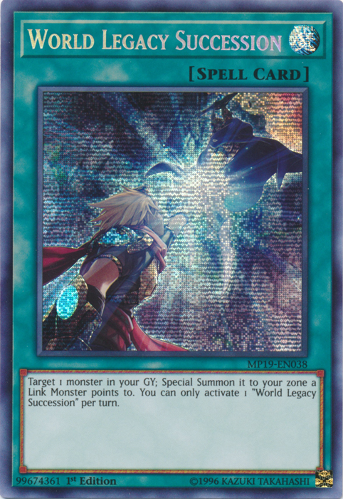 World Legacy Succession [MP19-EN038] Prismatic Secret Rare | Galactic Gamez