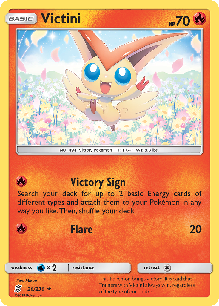 Victini (26/236) [Sun & Moon: Unified Minds] | Galactic Gamez