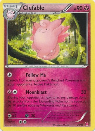 Clefable (28/30) [XY: Trainer Kit 1 - Wigglytuff] | Galactic Gamez