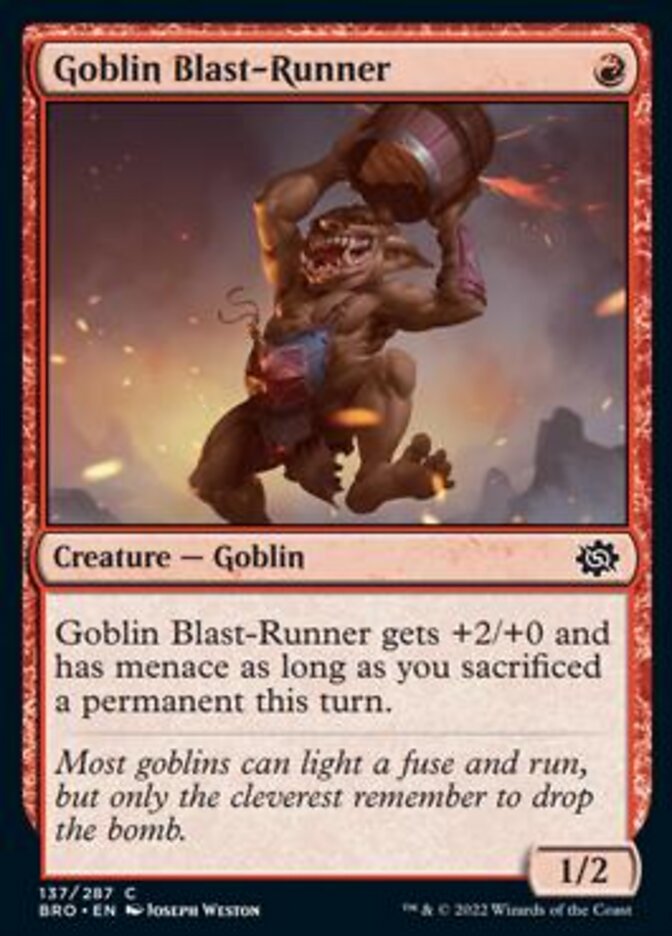 Goblin Blast-Runner [The Brothers' War] | Galactic Gamez