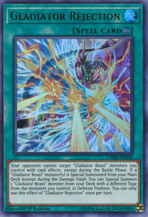 Gladiator Rejection [CHIM-EN058] Ultra Rare | Galactic Gamez
