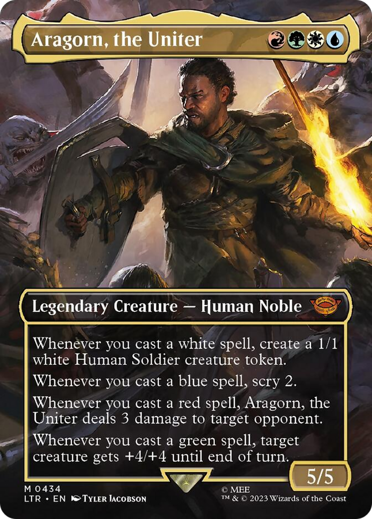 Aragorn, the Uniter (Borderless Alternate Art) [The Lord of the Rings: Tales of Middle-Earth] | Galactic Gamez