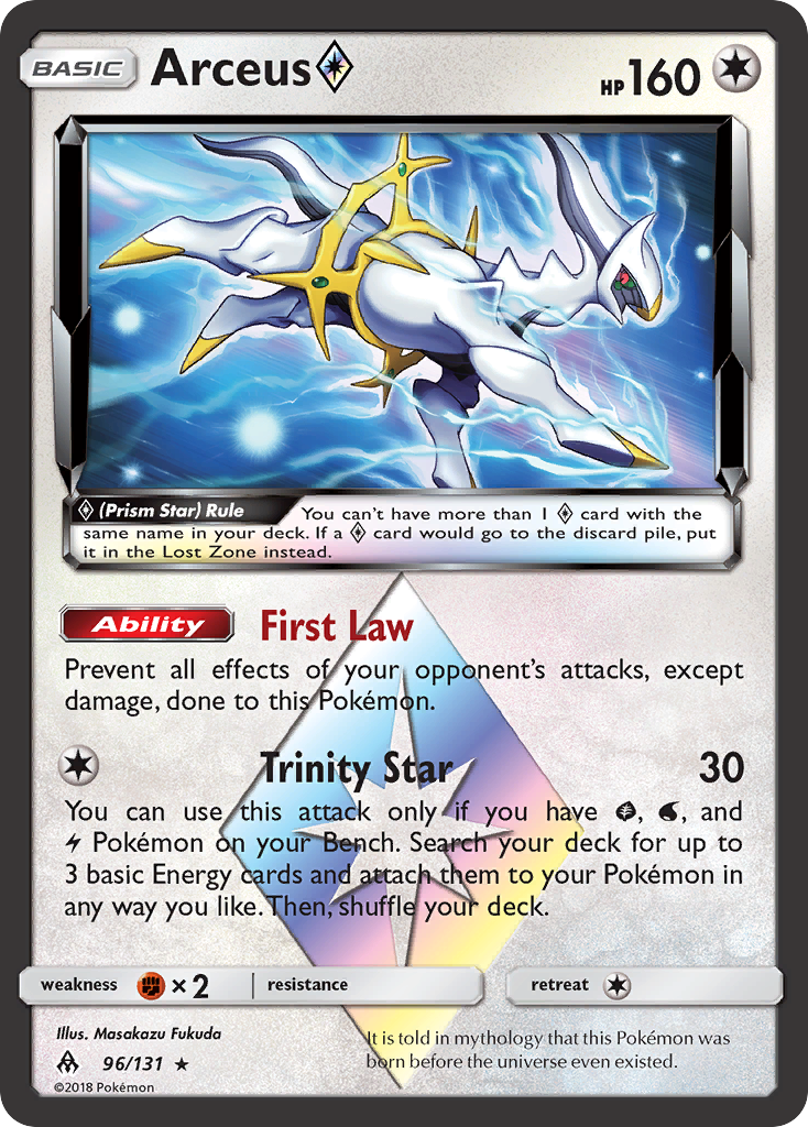 Arceus (96/131) (Prism Star) [Sun & Moon: Forbidden Light] | Galactic Gamez