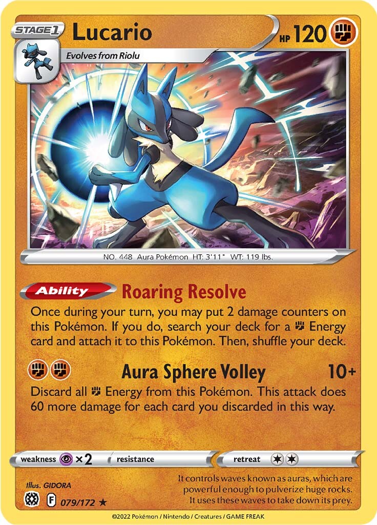 Lucario (079/172) (Theme Deck Exclusive) [Sword & Shield: Brilliant Stars] | Galactic Gamez