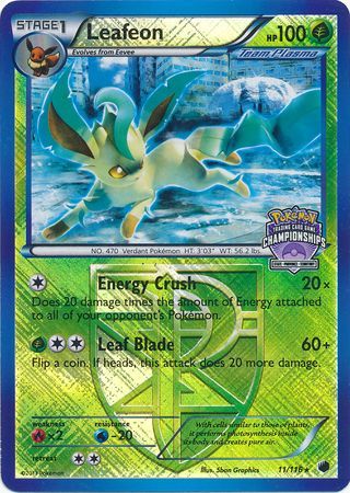 Leafeon (11/116) (States Championship Promo) [Black & White: Plasma Freeze] | Galactic Gamez