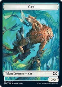 Cat // Copy Double-sided Token [Double Masters Tokens] | Galactic Gamez