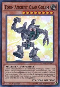 Toon Ancient Gear Golem [DRL2-EN022] Super Rare | Galactic Gamez