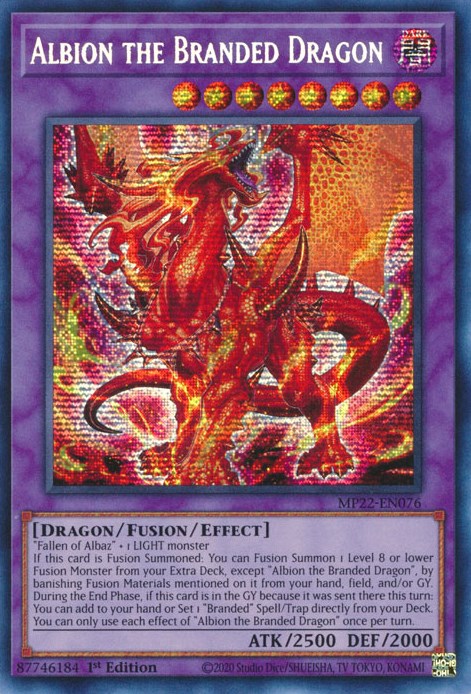 Albion the Branded Dragon [MP22-EN076] Prismatic Secret Rare | Galactic Gamez