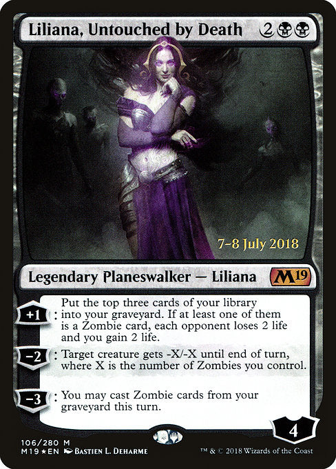 Liliana, Untouched by Death [Core Set 2019 Promos] | Galactic Gamez