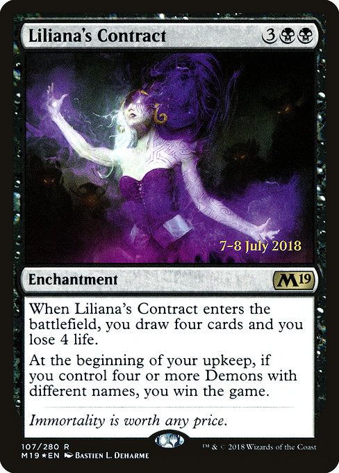 Liliana's Contract [Core Set 2019 Promos] | Galactic Gamez