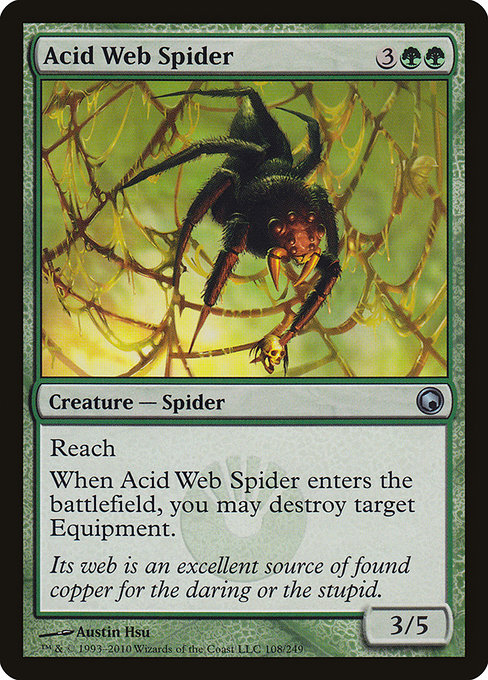 Acid Web Spider [Scars of Mirrodin] | Galactic Gamez