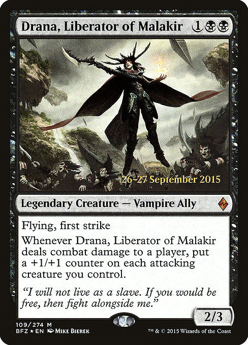 Drana, Liberator of Malakir [Battle for Zendikar Promos] | Galactic Gamez