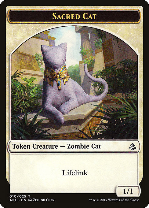 Sacred Cat Token [Amonkhet Tokens] | Galactic Gamez