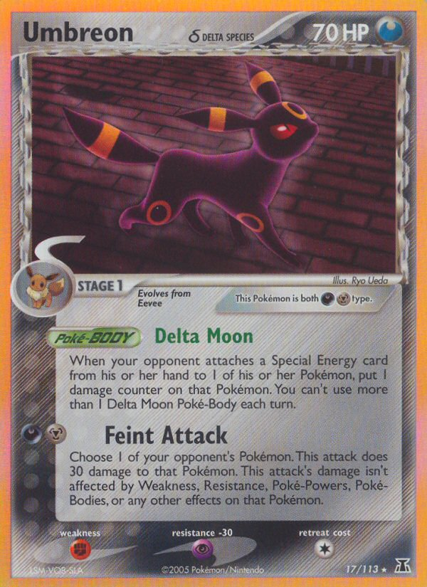 Umbreon (17/113) (Delta Species) [EX: Delta Species] | Galactic Gamez