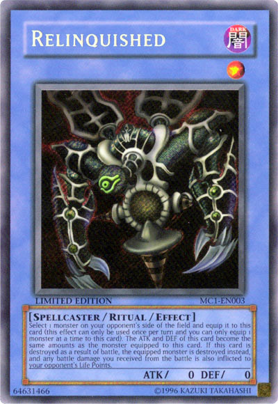 Relinquished [MC1-EN003] Secret Rare | Galactic Gamez