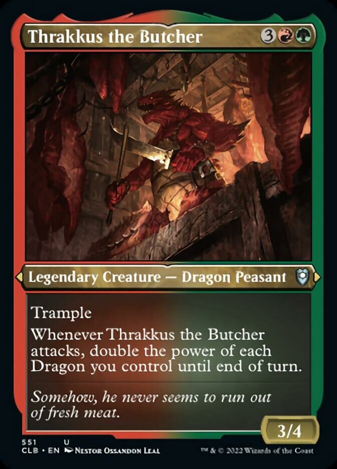 Thrakkus the Butcher (Foil Etched) [Commander Legends: Battle for Baldur's Gate] | Galactic Gamez