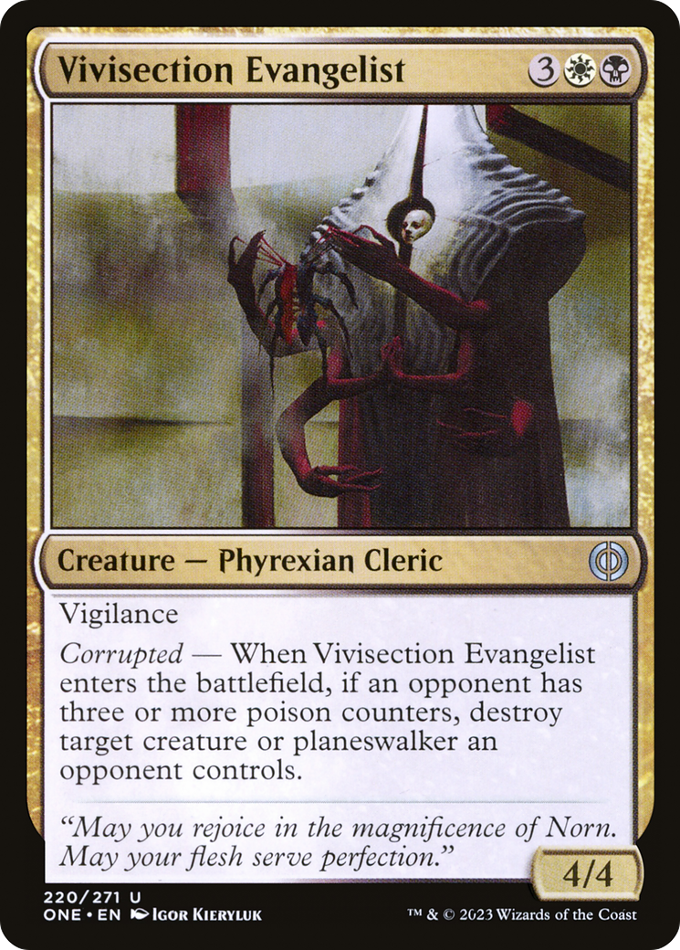 Vivisection Evangelist [Phyrexia: All Will Be One] | Galactic Gamez