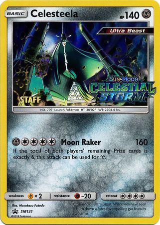 Celesteela (SM131) (Staff Prerelease Promo) [Sun & Moon: Black Star Promos] | Galactic Gamez