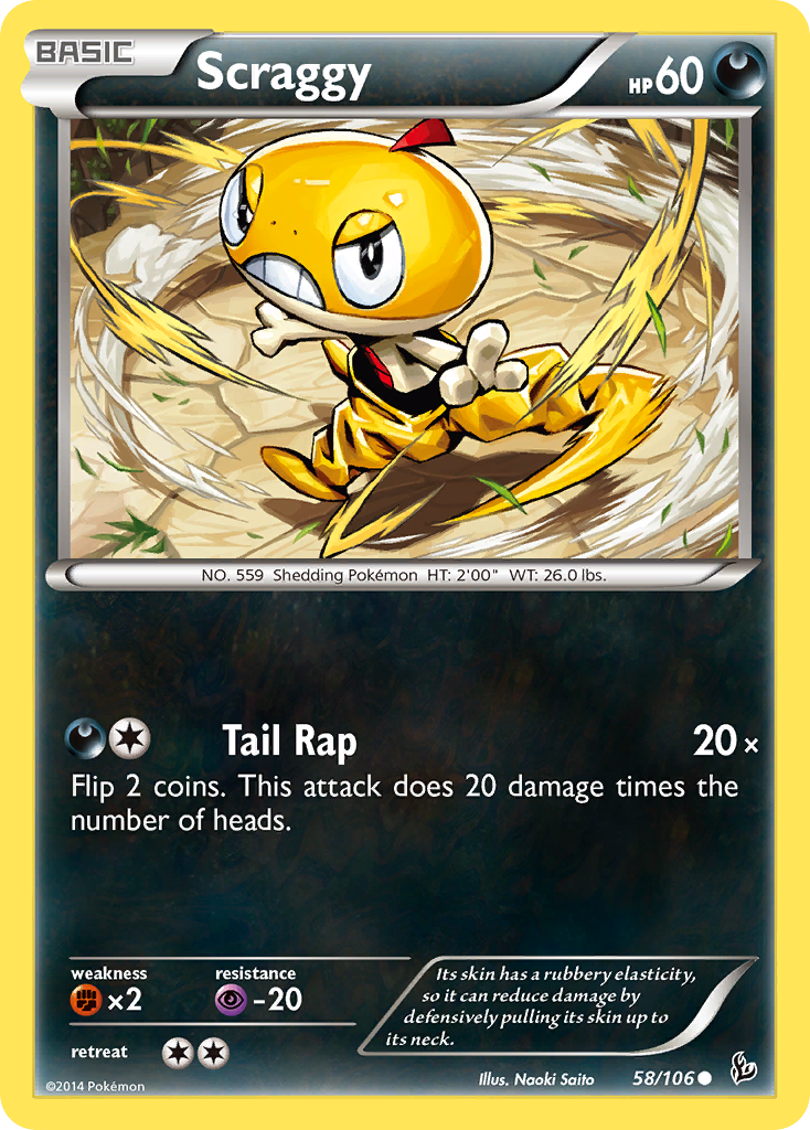 Scraggy (58/106) [XY: Flashfire] | Galactic Gamez