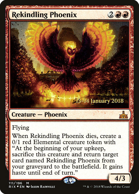 Rekindling Phoenix [Rivals of Ixalan Promos] | Galactic Gamez