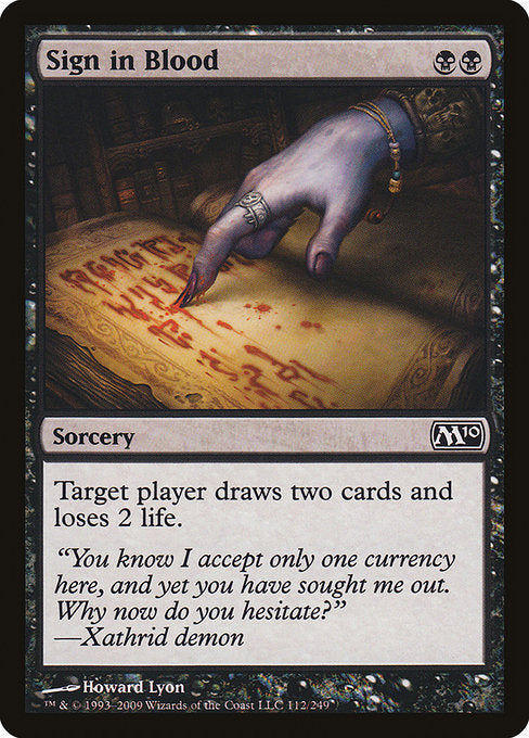 Sign in Blood [Magic 2010] | Galactic Gamez