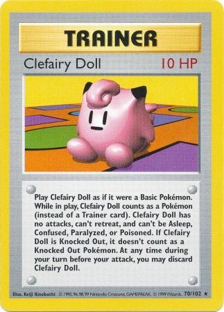 Clefairy Doll (70/102) [Base Set Shadowless Unlimited] | Galactic Gamez