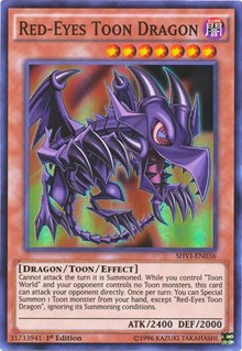 Red-Eyes Toon Dragon [SHVI-EN036] Super Rare | Galactic Gamez