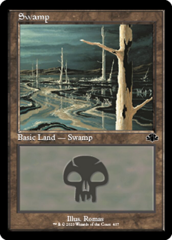 Swamp (407) (Retro) [Dominaria Remastered] | Galactic Gamez