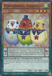 Performapal Parrotrio [YS16-EN005] Super Rare | Galactic Gamez